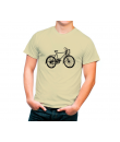 Camiseta algodón orgánico con dibujo bicicleta retro.