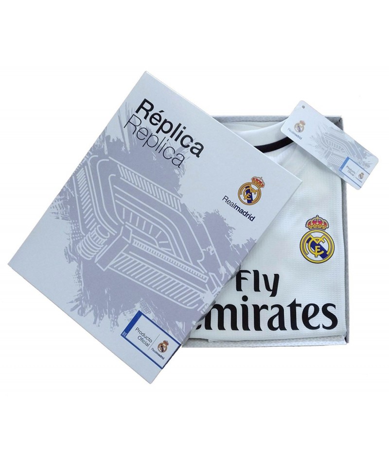 Nombre Producto Oficial Primera equipación 2018/2019 Personalizable Real Madrid FC Body Niños 