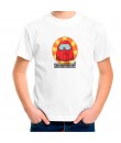 Camiseta Para Niño Personajes Among Us. Estampado videojuego manga corta.